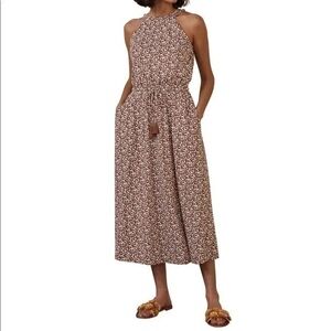 NEW BODEN Red Moroccan Tile Halterneck Jersey Midi Dress